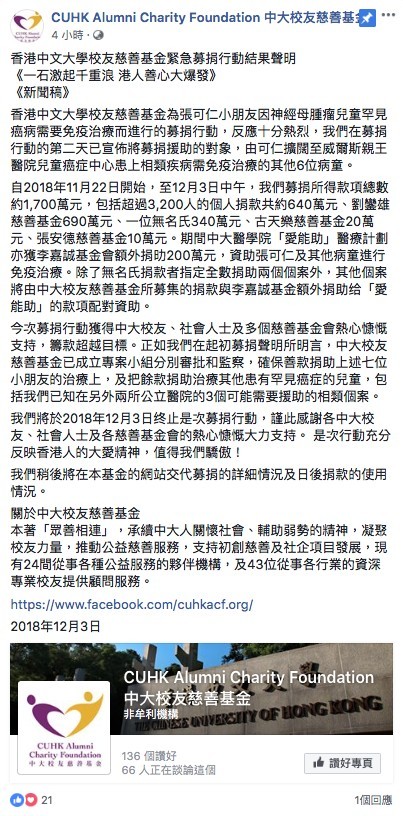 CUHK Alumni Charity Foundation 中大校友慈善基金